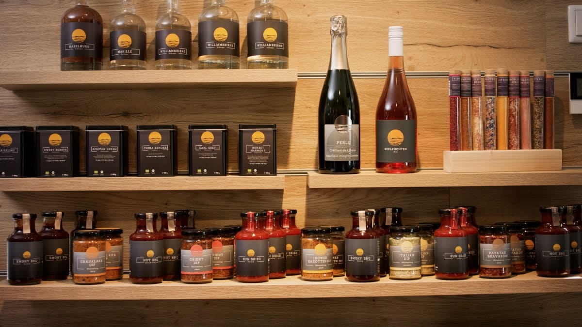 Speisen und Getränke Auswahl in der Manufaktur